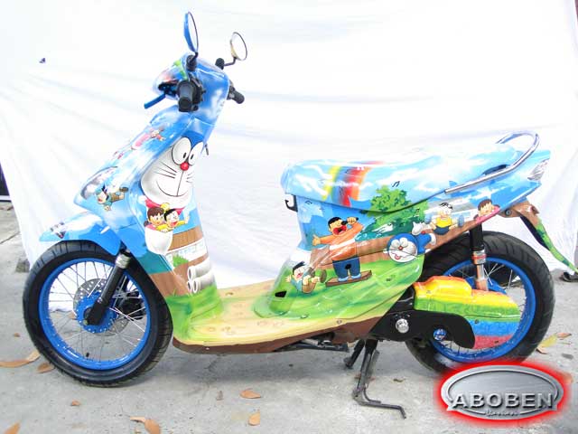  Modifikasi Mio Fino Doraemon Modifikasi Motor Kawasaki 